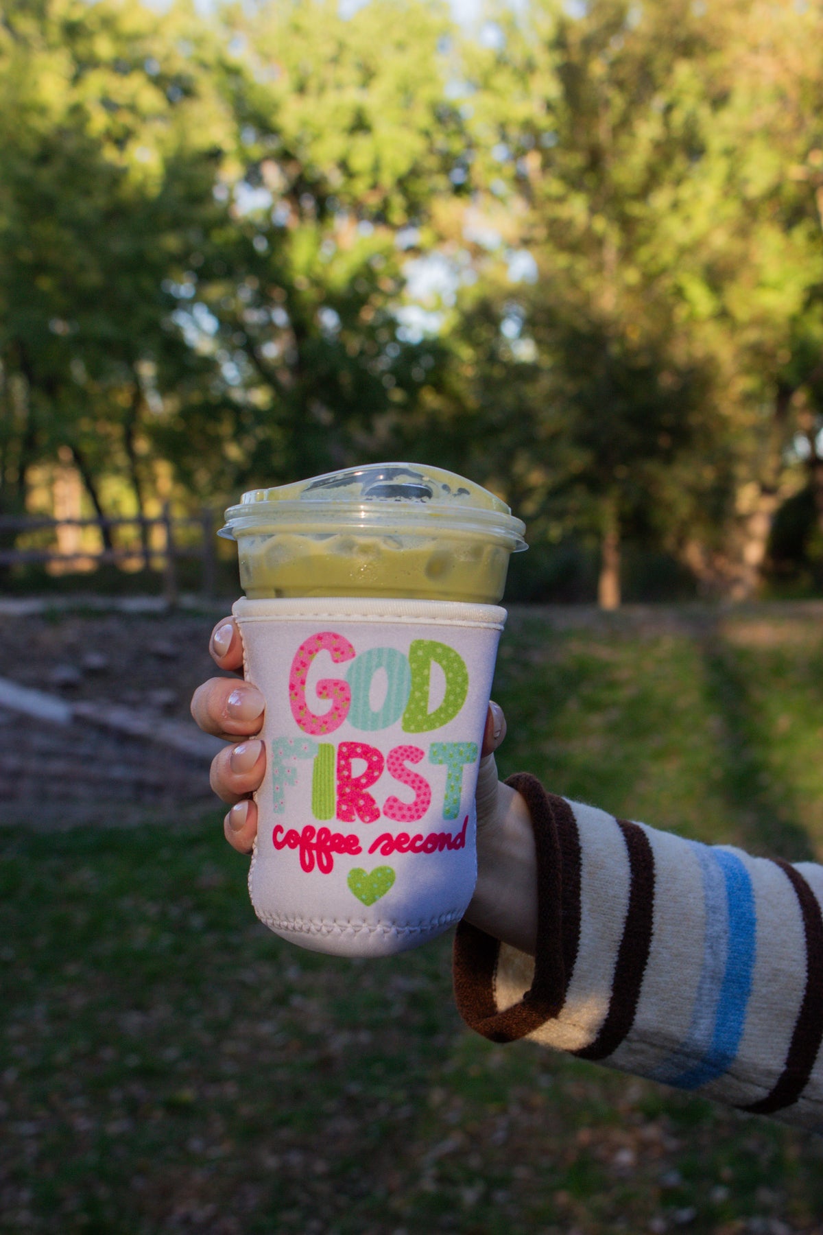 God First Coffee Second Coffee Sleeve 🍏🌸