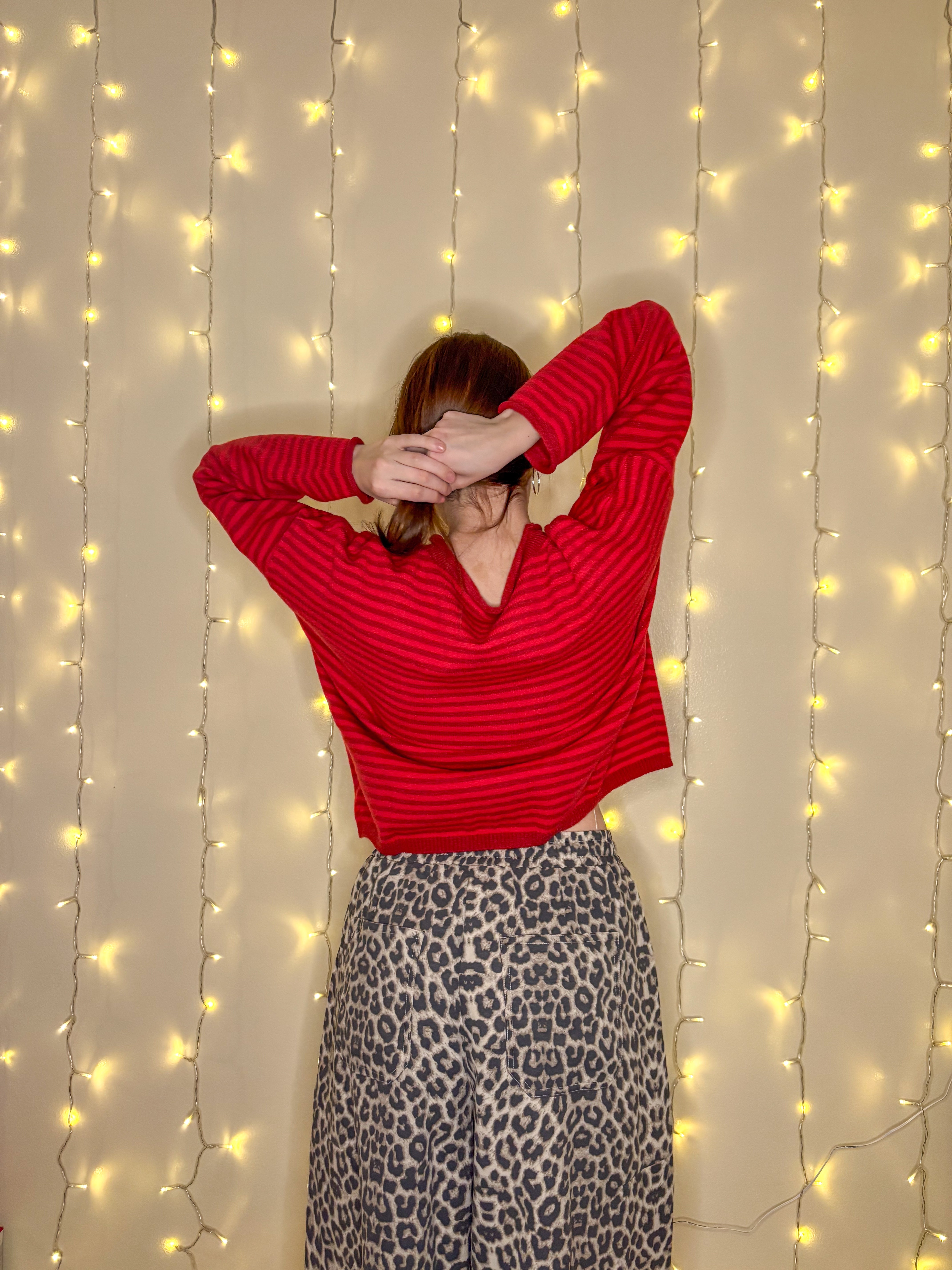 Poppy Punch Striped Cardi ❤️