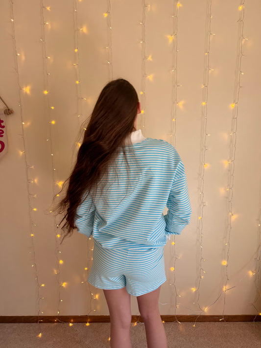 Cotton Candy Skies Mockneck - Blue Raspberry ☁️🩵