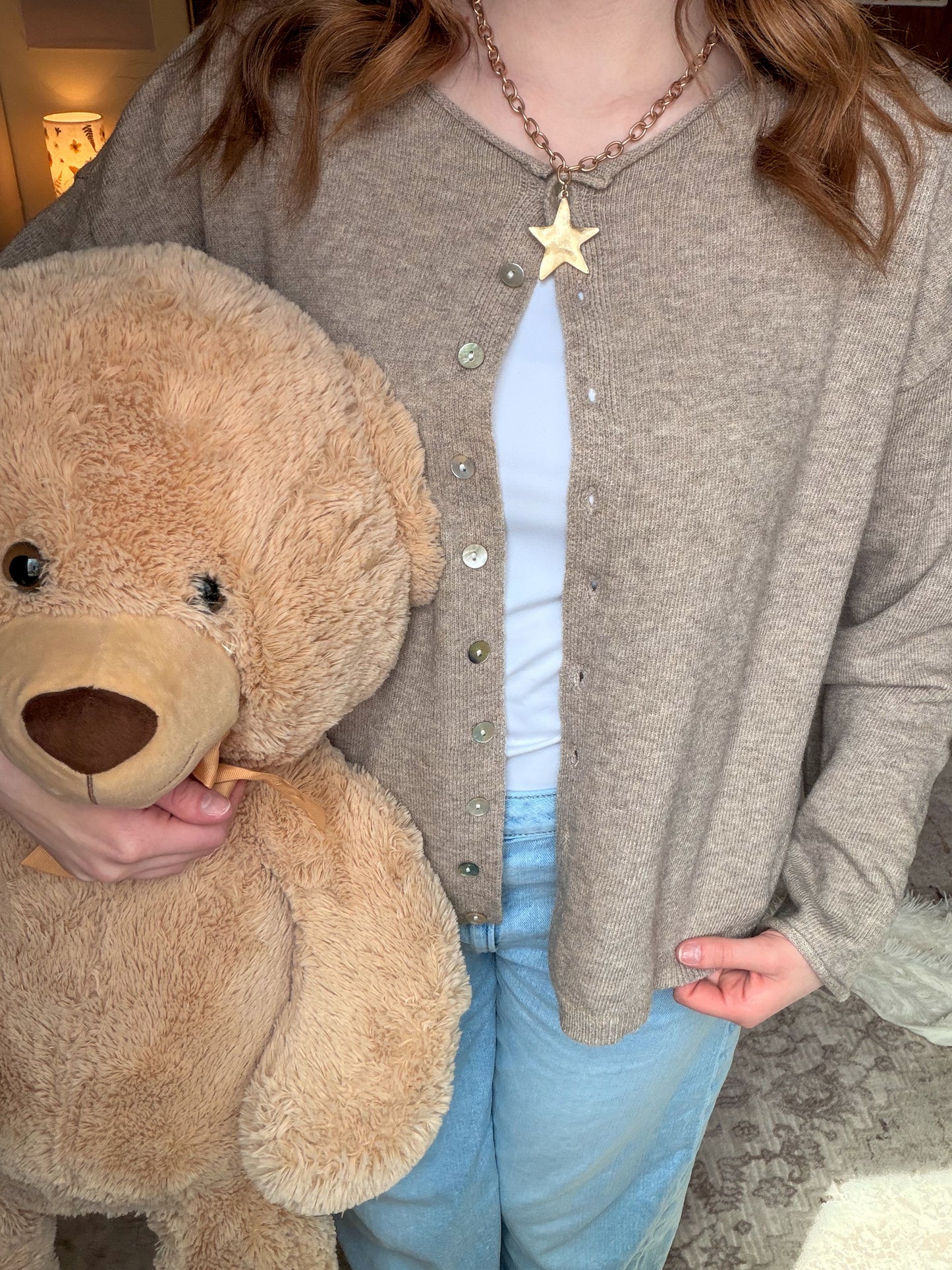 Teddy Taupe Cardi 🤎🧸