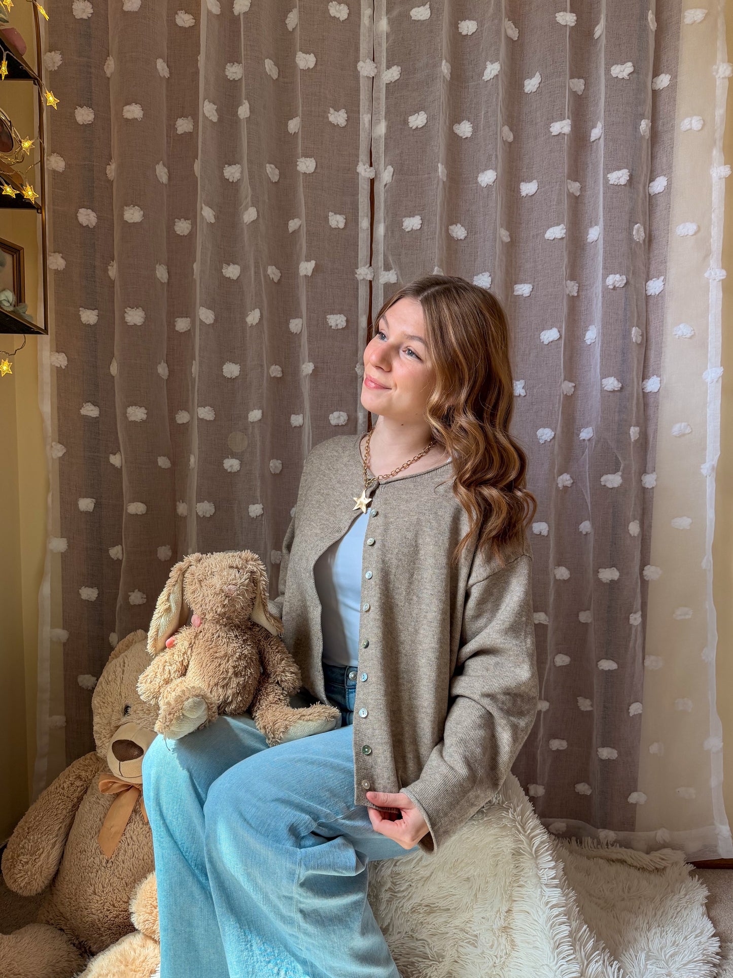 Teddy Taupe Cardi 🤎🧸