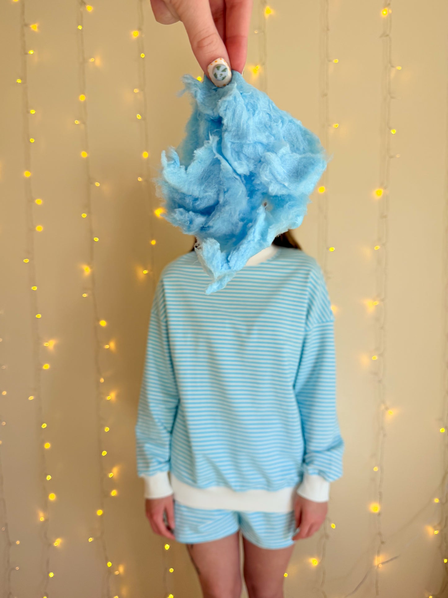 Cotton Candy Skies Mockneck - Blue Raspberry ☁️🩵