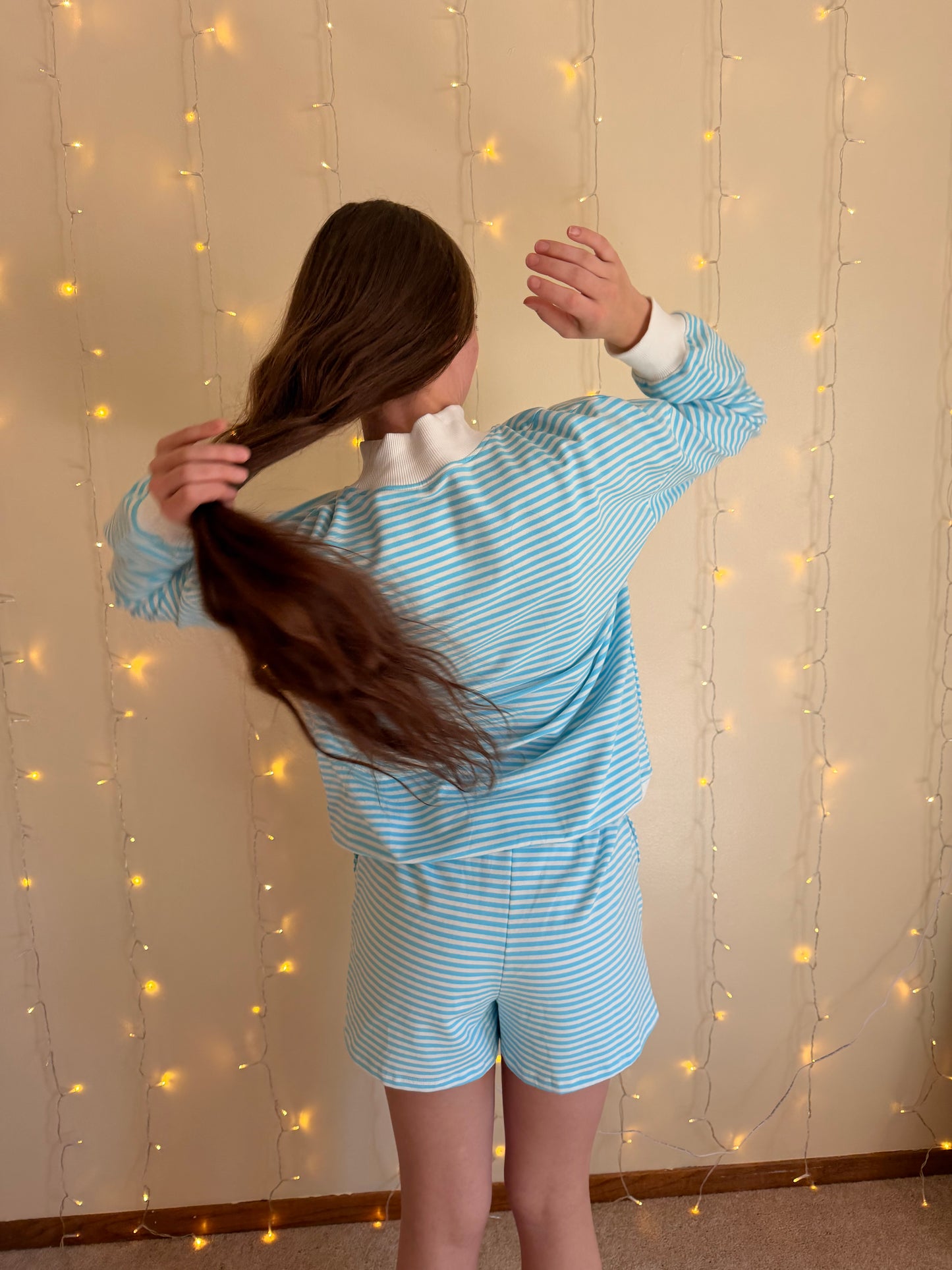 Cotton Candy Skies Mockneck - Blue Raspberry ☁️🩵