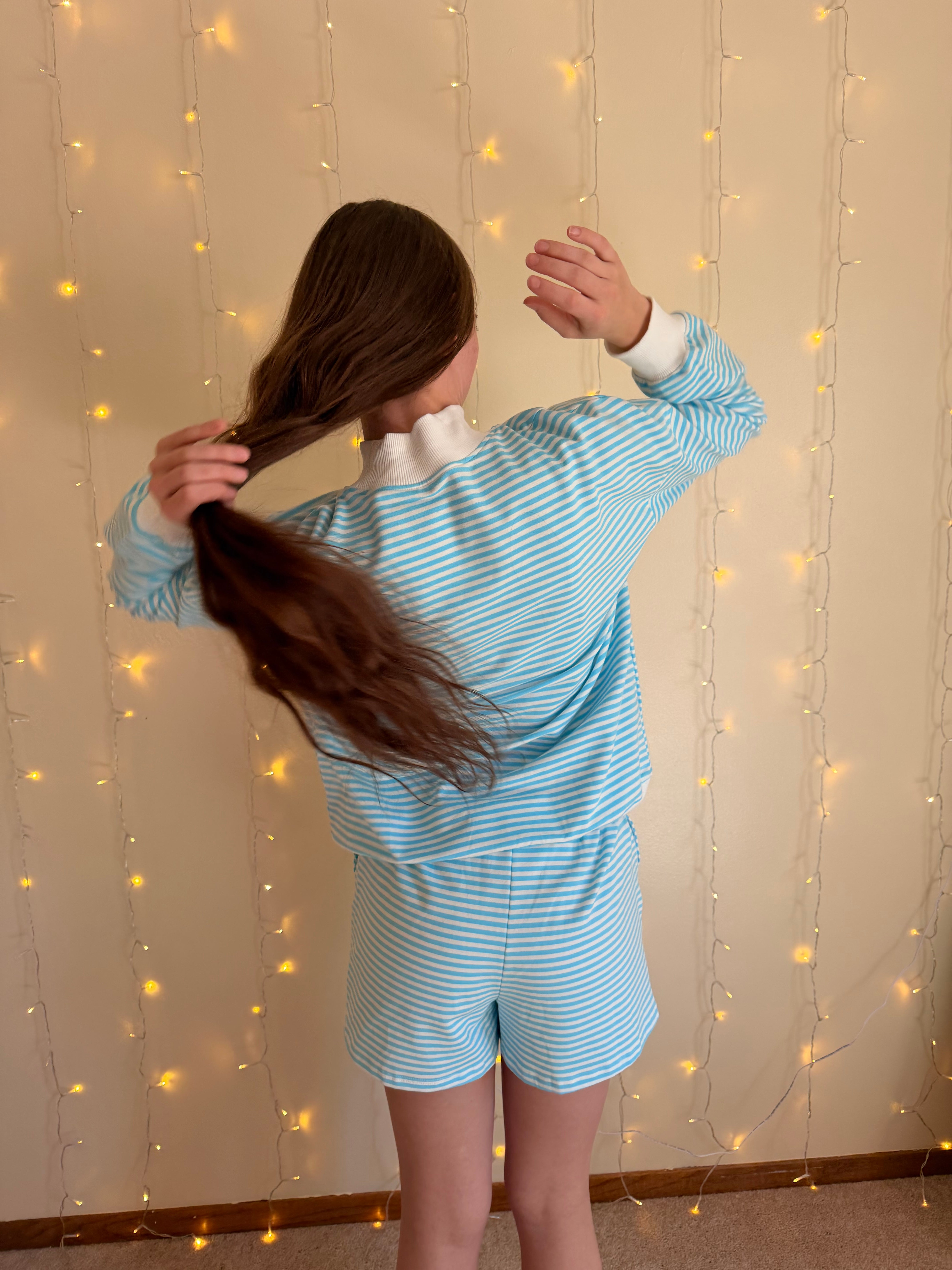 Cotton Candy Skies Mockneck - Blue Raspberry ☁️🩵